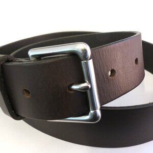 Men's B/R Brown Leather Belt, 34"